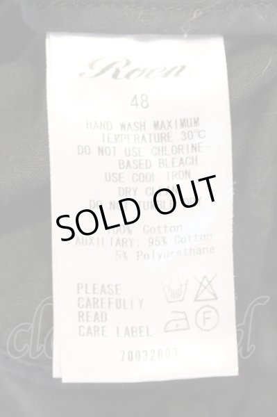 画像6: Roen / スタッズスカルコットンダブルライダースジャケット 48 ブラック O-25-01-09-016-Ro-ja-YM-OS (6)