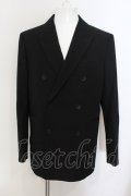 ZARA / SLIM FIT ダブルブレザージャケット EU 50 ブラック O-25-01-09-022-ZA-ja-YM-ZT222