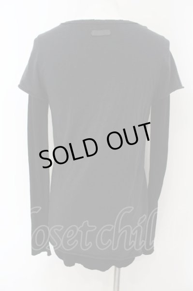 画像2: IFSIXWASNINE / WIRED-2/LHSC/M　レイヤードカットソー【メンズ1】 1 ブラックｘグレー O-25-01-09-025-IF-to-YM-OS (2)