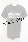 SMACK ENGINEER / ツインスカルBIG Tシャツ  チャコール O-25-01-12-011-SM-ts-YM-ZT190