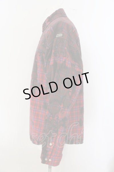 画像2: PROPA9ANDA / ERODED CHECK シャツ M レッド O-25-01-12-013-PR-sh-YM-ZT189 (2)