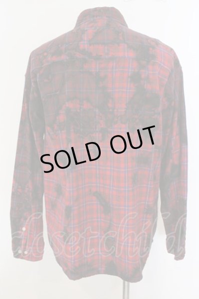 画像3: PROPA9ANDA / ERODED CHECK シャツ M レッド O-25-01-12-013-PR-sh-YM-ZT189 (3)