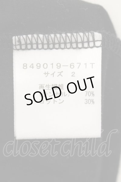 画像3: NO ID. / ギザリヨセルピンタックロンTカットソー 2 ブラック O-25-01-12-023-NO-to-YM-ZT190 (3)