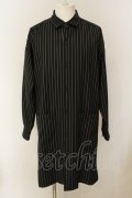 NO ID. / ロングシャツコート ONE ブラック O-25-01-17-028-NO-sh-YM-ZT256