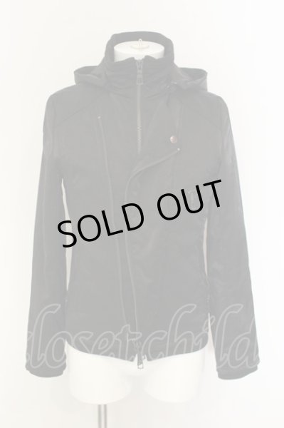 画像3: CIVARIZE / フーデッドナイロンレイヤーライダースブルゾンジャケット 46 ブラック O-25-01-17-032-CI-ou-YM-OS (3)