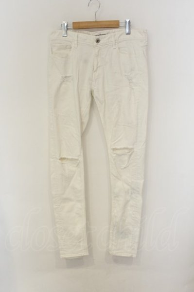 画像1: VANQUISH / Shotgun Damagepower Stretch Needle Skinnyパンツ 34 ホワイト O-25-01-17-040-VA-pa-YM-ZT194 (1)