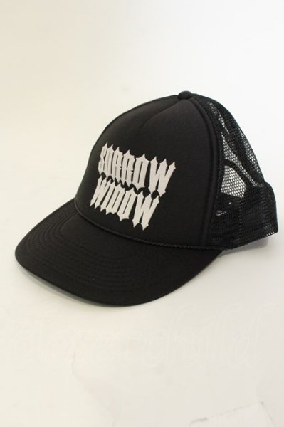 画像1: Moonage Devilment / SORROW WIDOW　メッシュキャップ  ブラックｘホワイト O-25-01-17-044-Mo-za-YM-ZT221 (1)