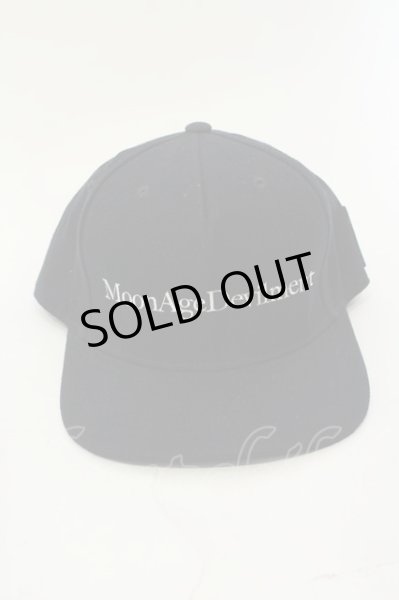 画像2: Moonage Devilment / レザーパッチ刺繍フラットバイザーキャップ MAD  ブラックｘホワイト O-25-01-17-047-Mo-za-YM-ZT497 (2)