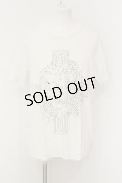 画像1: Moonage Devilment / Cross Print Big Tシャツ 44 ホワイト O-25-01-17-008-Mo-ts-YM-ZT (1)