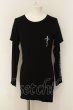 画像1: SWITCHBLADE / EMBROIDERY LAYERED カットソー S ブラック O-25-01-17-010-SW-to-YM-ZT (1)