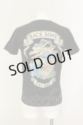 BACK BONE / ドラゴンプリントTシャツ S ブラック O-25-01-17-018-BA-ts-YM-ZT120