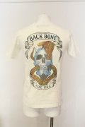 BACK BONE / スネークプリントTシャツ S ホワイト O-25-01-17-020-BA-ts-YM-ZT120