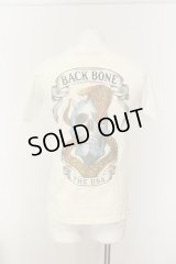 BACK BONE / スネークプリントTシャツ S ホワイト O-25-01-17-020-BA-ts-YM-ZT120