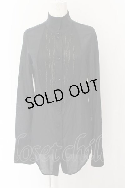 画像1: IFSIXWASNINE / TXS-1/DX スパンコールデコルテシャツ 0(レディース) ブラック O-25-01-24-017-IF-sh-YM-ZT301 (1)