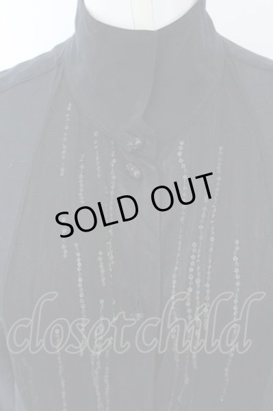 画像2: IFSIXWASNINE / TXS-1/DX スパンコールデコルテシャツ 0(レディース) ブラック O-25-01-24-017-IF-sh-YM-ZT301 (2)