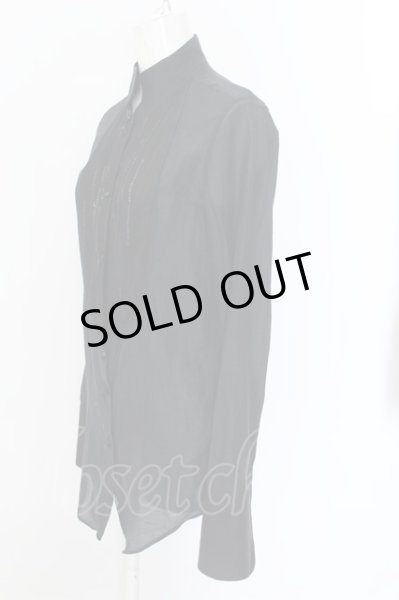 画像4: IFSIXWASNINE / TXS-1/DX スパンコールデコルテシャツ 0(レディース) ブラック O-25-01-24-017-IF-sh-YM-ZT301 (4)