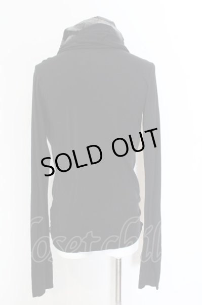 画像3: CIVARIZE / フーデッドツイストドレープカットソー 46 ブラック O-25-01-24-018-CI-to-YM-ZT301 (3)