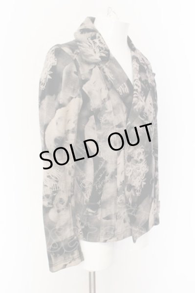 画像2: CIVARIZE / 総柄ポンチダブルジャケット 44 ブラックｘピンクベージュ系 O-25-01-24-021-CI-ja-YM-ZT239 (2)