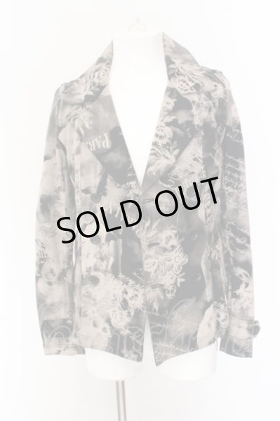 画像4: CIVARIZE / 総柄ポンチダブルジャケット 44 ブラックｘピンクベージュ系 O-25-01-24-021-CI-ja-YM-ZT239 (4)