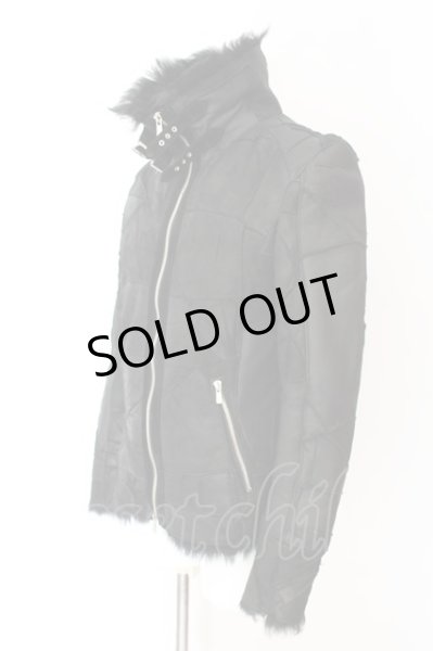 画像2: TORNADO MART / トスカーナムートンスタンドネックシングルライダース M ブラック O-25-01-24-003-TO-ou-YM-OS (2)