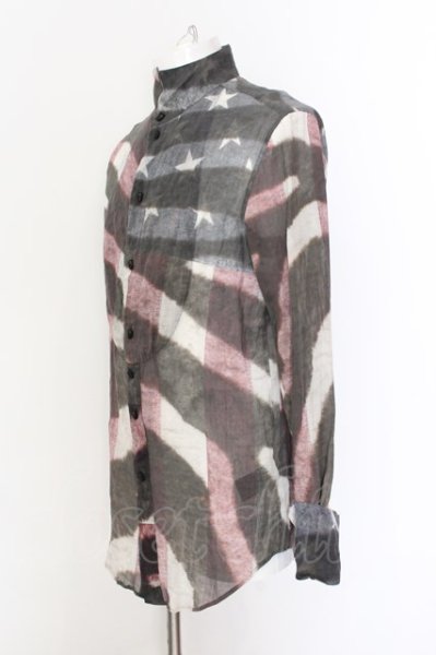 画像2: IFSIXWASNINE / TXS-4/M 星条旗シャツ【メンズ1】 1 レッドｘブラック O-25-01-24-024-IF-sh-YM-ZT371 (2)