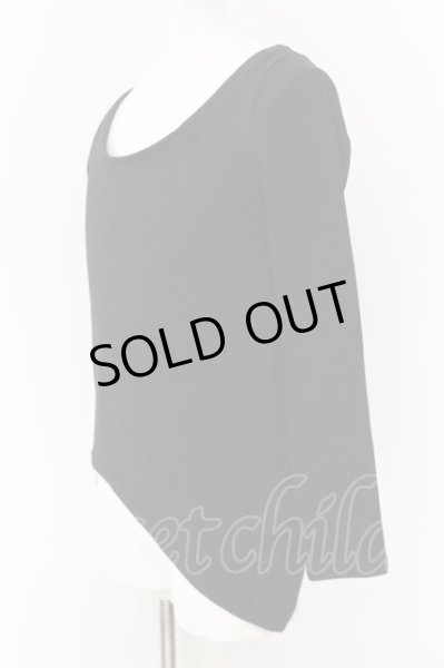 画像2: SEANA / Uネックアシメニット M ブラック O-25-01-24-031-SE-to-IG-ZT301 (2)