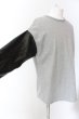 画像2: NO ID. BLACK / シンセティックレザー切り替えBIGプルオーバー ONE グレーｘブラック O-25-01-24-036-NO-to-YM-ZT-ML015 (2)