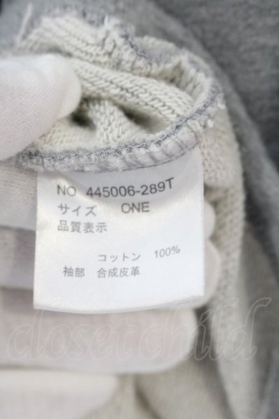 画像4: NO ID. BLACK / シンセティックレザー切り替えBIGプルオーバー ONE グレーｘブラック O-25-01-24-036-NO-to-YM-ZT-ML015 (4)