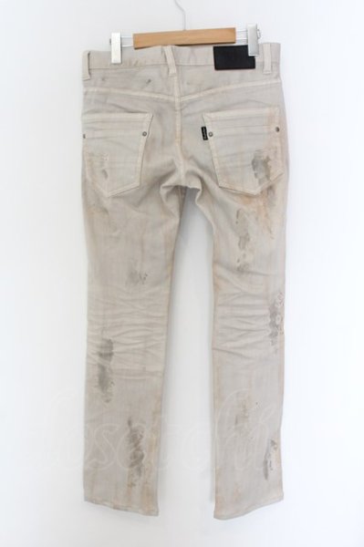 画像4: TORNADO MART / ワックスコーティングシューカットデニムパンツ S ベージュ O-25-01-24-039-TO-pa-YM-ZT300 (4)