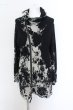 画像1: KMRii / HOODED DRAPE RIDER 02 ライダースパーカー 1 ブラック O-25-01-24-011-KM-to-YM-ZT240 (1)