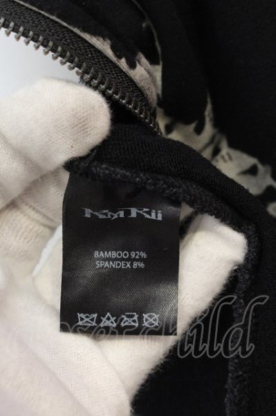 画像6: KMRii / HOODED DRAPE RIDER 02 ライダースパーカー 1 ブラック O-25-01-24-011-KM-to-YM-ZT240 (6)