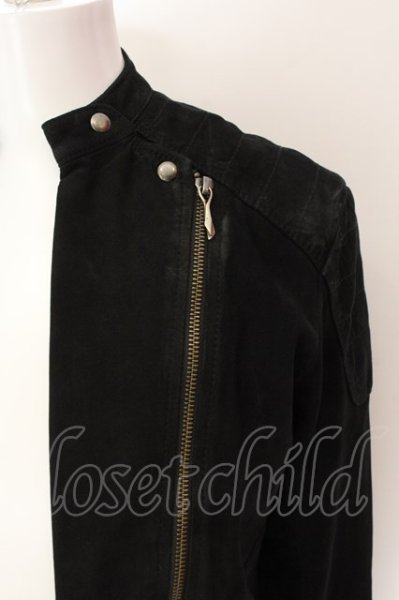 画像2: 14th Addiction / ROYALFLASH別注 SUEDE W RIDERS ジャケット 1 ブラック O-25-01-24-012-14-ja-YM-ZT370 (2)
