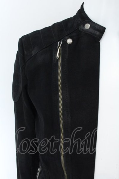 画像3: 14th Addiction / ROYALFLASH別注 SUEDE W RIDERS ジャケット 1 ブラック O-25-01-24-012-14-ja-YM-ZT370 (3)