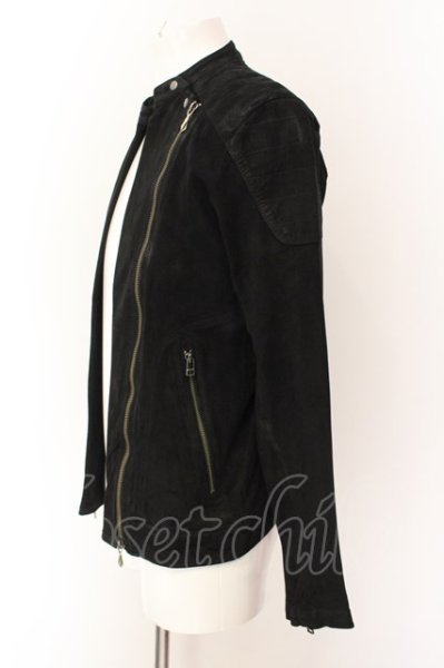 画像4: 14th Addiction / ROYALFLASH別注 SUEDE W RIDERS ジャケット 1 ブラック O-25-01-24-012-14-ja-YM-ZT370 (4)