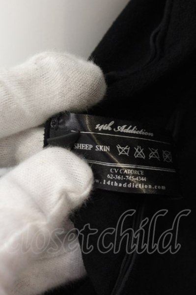 画像7: 14th Addiction / ROYALFLASH別注 SUEDE W RIDERS ジャケット 1 ブラック O-25-01-24-012-14-ja-YM-ZT370 (7)
