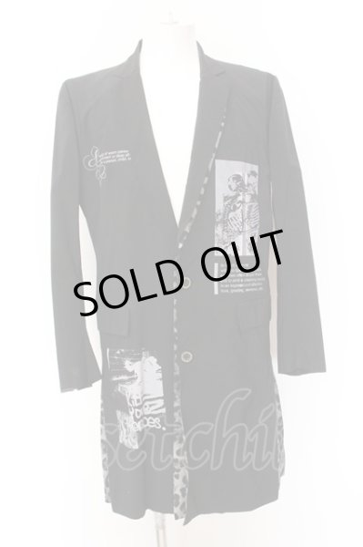 画像1: BLACK HONEY CHILI COOKI / プリントロングジャケット 3 ブラック O-25-01-24-014-BH-ja-YM-ZT260 (1)