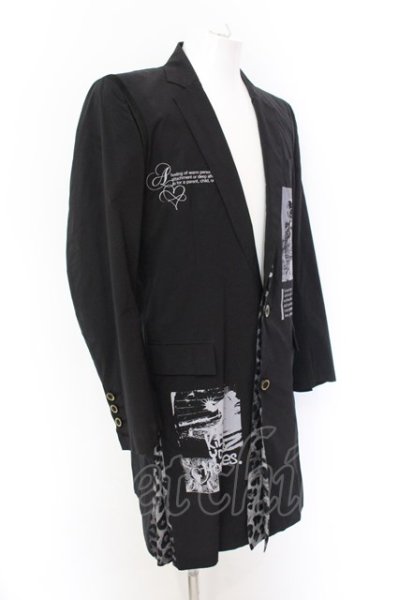 画像2: BLACK HONEY CHILI COOKI / プリントロングジャケット 3 ブラック O-25-01-24-014-BH-ja-YM-ZT260 (2)