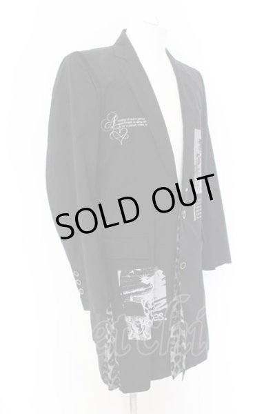 画像2: BLACK HONEY CHILI COOKI / プリントロングジャケット 3 ブラック O-25-01-24-014-BH-ja-YM-ZT260 (2)