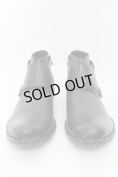 画像2: BUFFALO BOBS / FRATE(フラテ)カウレザーモンクショートブーツ 41（26cm〜26.5cm） ブラック O-25-01-30-020-BU-sho-YM-ZT-S006 (2)