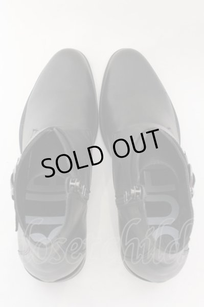 画像6: BUFFALO BOBS / FRATE(フラテ)カウレザーモンクショートブーツ 41（26cm〜26.5cm） ブラック O-25-01-30-020-BU-sho-YM-ZT-S006 (6)