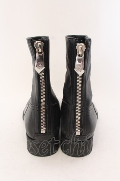 画像4: DEAL DESIGN / ロゴ型押しブーツ 26cm ブラック O-25-02-01-004-DE-sho-YM-ZT-S007 (4)