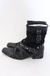 画像3: LOVEHUNTER / クロコスタッズベルトサイドジップアップブーツ 41（約26cm） ブラック O-25-02-01-001-LO-sho-YM-ZT-S007 (3)
