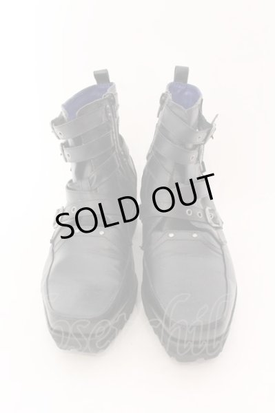 画像2: yosuke / 原宿店×YOSUKE公式SHOP限定コラボ　ベルテッドブーツ 25.5 ブラック O-25-02-01-007-yo-sho-YM-ZT7000 (2)