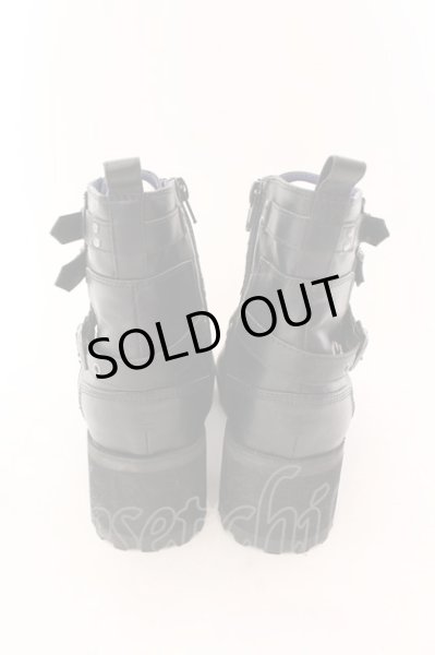 画像4: yosuke / 原宿店×YOSUKE公式SHOP限定コラボ　ベルテッドブーツ 25.5 ブラック O-25-02-01-008-yo-sho-YM-OS (4)