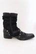 画像5: LOVEHUNTER / クロコスタッズベルトサイドジップアップブーツ 41（約26cm） ブラック O-25-02-01-001-LO-sho-YM-ZT-S007 (5)