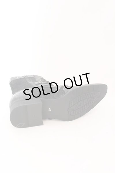 画像6: LOVEHUNTER / チェーン付きレースアップサイドジップブーツ 41（約26cm） ブラック O-25-02-01-009-LO-sho-YM-ZT-S007 (6)