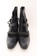 画像2: LOVEHUNTER / チェーン付きレースアップサイドジップブーツ 41(約26cm) ブラック O-25-02-01-010-LO-sho-YM-OS (2)