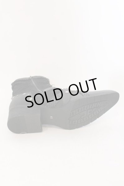 画像6: LOVEHUNTER / クロコスタッズベルトサイドジップアップブーツ 41（約26cm） ブラック O-25-02-01-001-LO-sho-YM-ZT-S007 (6)