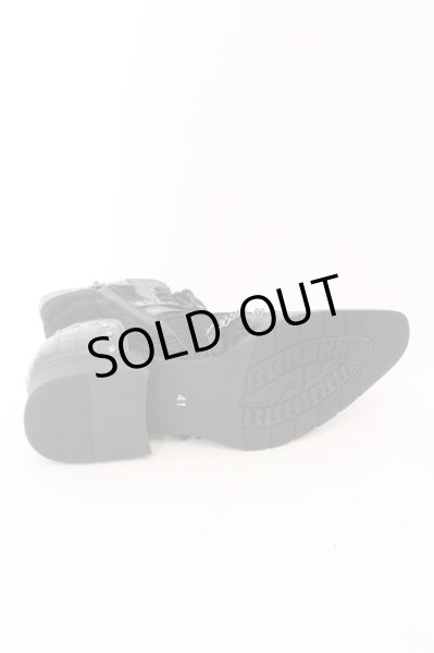 画像6: LOVEHUNTER / チェーン付きレースアップサイドジップブーツ 41(約26cm) ブラック O-25-02-01-010-LO-sho-YM-OS (6)