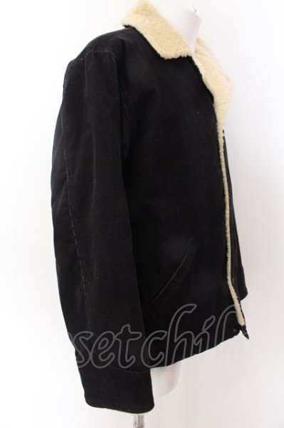 画像3: MR.OLIVE / T-C CORDUROY × BOA -DOT BOTTON SHORT RANCH コート  ブラックｘベージュ O-25-02-12-018-MR-ja-YM-ZT-M107 (3)